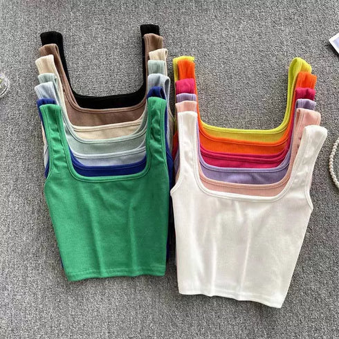 Women Backless Crop Top-Slim Fit Tank Top